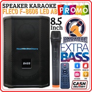 SPEAKER BLUETOOTH FLECO F-8606 AB LED 85 INCH FREE MIC WIRELESS KARAOKE + REMOTE - SPEAKER KARAOKE F