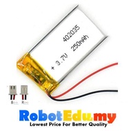 3.7V 250MAH 0.5C 402035 042035 RECHARGEABLE LIPO LI-PO BATTERY MP3 CAR GPS