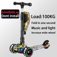 Kick Scooter for Kids Slides Adjustable Kicks Scooter 3 Wheels Balancing Bike  1-2-3-6-12 Years Old Kids Scoo qaBp