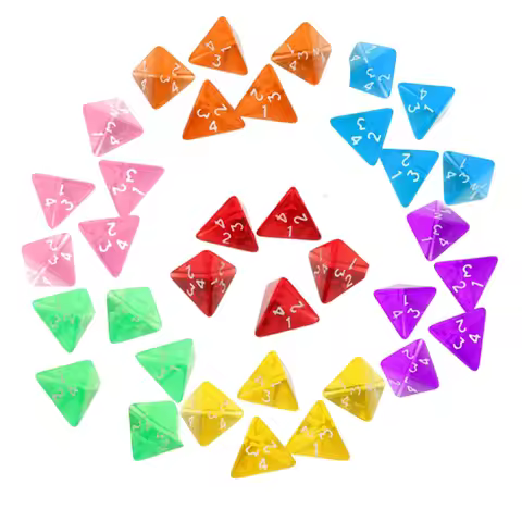 35/25/7/5/2pcs Clear 4 Sided D4 Dice triangle triangular pyramid Dice for RPG TRPG Board Game Access