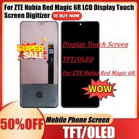 For RedMagic 6r NX666J LCD Fingerprint NEW TFT/OLED For ZTE Nubia Red Magic 6R LCD Display Touch Scr