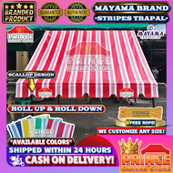 4ft x 5ft / 8ft x 20ft - STRIPES w/ROPE LONA TRAPAL - TOLDA TRAPAL AWNING ROLL-UP TARP MATIBAY MAKAP