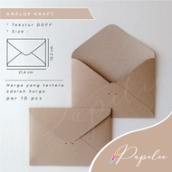 [10pcs] 200gsm KRAFT Paper Invitation Envelope Size 21.4x15.2cm (-+ A5)/KRAFT Envelope