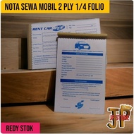 CAR RENTAL NOTE 2 PLY 1/ 4 FOLIO | EMPTY CAR RENTAL 1/ 4 FOLIO | NOTE RENT CAR