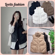 Áo khoác phao gile khóa sườn phong cách hàn quốc 3 MÀU- lovito fashion