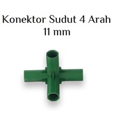 Konektor Rangka Rumah Kaca Konektor Sudut 4 Arah Ajir 11mm Green house