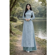 Monoco silk brocade traditional ao dai size 2XL