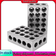 Stock-2PCS Blocks Gauge Hardened Steel Parallel Block Set 23 Holes Matched Machinist Milling Tool