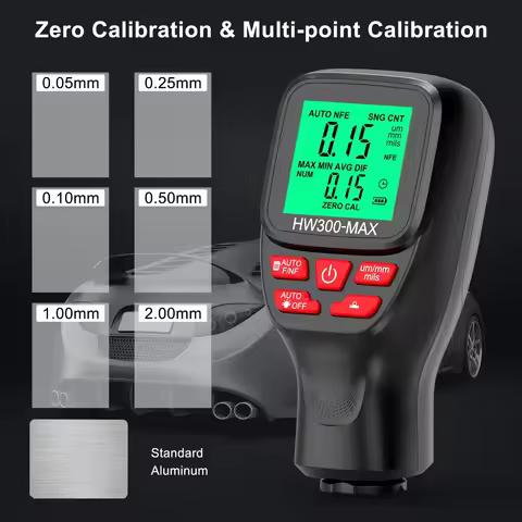 HW300-MAX High Precision Large Range Paint Film Thickness Gauge NDT Coating Detector Meter