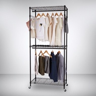 Source Multifunctional Simple Combination Wardrobe Rack Three-Layer With Hook Hanging Rod Clothes Cl