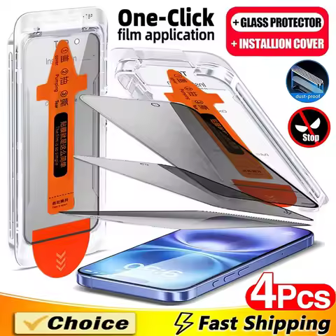 4Pcs Oleophobic Dust Proof Installation Privacy Screen Protector For iPhone 16 15 14 13 12 11 17 Ari