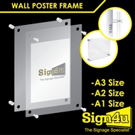 A3 / A2 / A1 Size Sandwich Acrylic Wall Poster Frame 3mm + 3mm