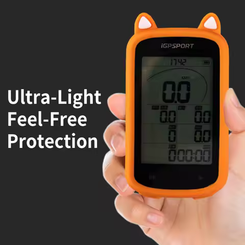 IGPSPORT BSC100MAX Silicone Protective Case with Screen Film and Rope, Bicycle Bike GPS Computer Pro