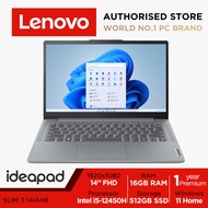 Lenovo IdeaPad Slim 3 14IAH8 | 83EQ0008SB | 14" FHD | Intel i5-12450H | 16GB RAM | 512GB SSD | Win11 | 1Y PC