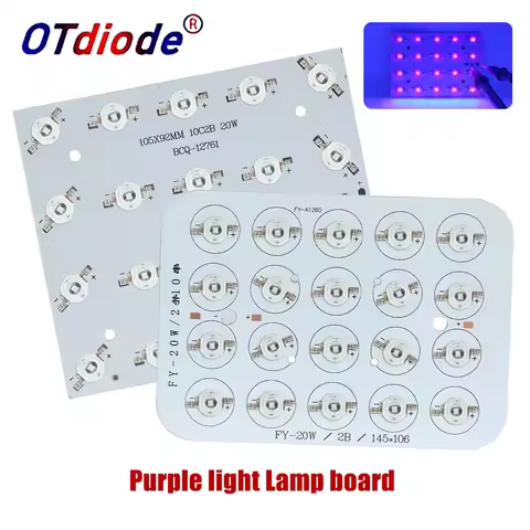 20W 30W 50W UV LED Light Lamp Board Curing Module 365nm 385nm 395nm 3D Label Inkjet Printer Glue Res