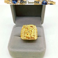 916golden Dragon Ring Emboss Domineering Men's Open Ring 916gold Jewelry salehot