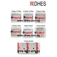 Legrand Mallia White Switches / Sockets (1 Gang-4 Gang , 1 Way - 2 Way) Wall Mount Standard Installa