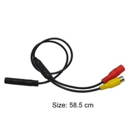 1Pcs Car Reverse Backup Camera 4-Pin Male To Female Connector RCA