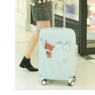 22-25 Inch Blue Teddy Luggage Protector M Size2-25 Inch Blue Teddy Luggage Protector M Size