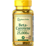Puritan Pride Beta-Carotene 10000 IU -25000 IU 100 /250Softgels Eye health Vitamin B and A EXP: 4/20