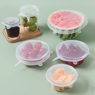 6in1 Silicone Food Cover Stretch Kitchen Food Lid Cover Lids