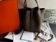 Hermes Picotin 22 大象灰 金扣