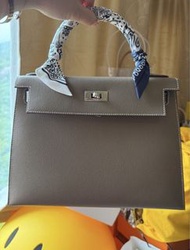 Hermes Kelly 28 Etoupe 大象灰 PHW Epsom