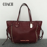 preloved COACH Tote Whip Stitch in Maroon authentic