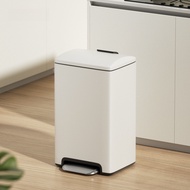 Tong Sampah Berkapasiti Besar 20L Pedal Kaki Keluli Tahan Karat Tong Sampah Tudung Balik Tong Sampah