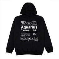 Zodiac Edition Aquarius Black Premium Unisex Hoodie for Men and Women Original My Mind Sweater