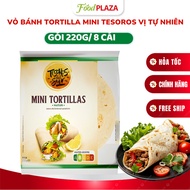 Natural Flavor Mini Tetros Tortilla Shells 220g Pack of 8 – Taco, Burrito, Soft Fragrant Wrap