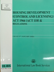 Housing Development (Control and Licensing) Act 1966 (Act 118) & Regulations (As at 20th January 202