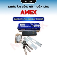 Concealed door lock for aluminum sliding doors, iron doors, wooden doors, genuine AMEX plastic doors
