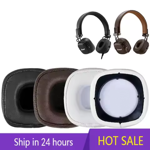 1Pair Replacement Earpads Protein Skin Ear Pads Cushions for Marshall Major 3/Major III Bluetooth He
