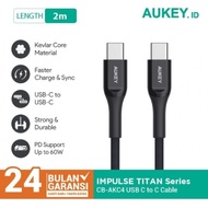 AUKEY CB-AKC4 - IMPULSE TITAN CC - USB-C to USB-C Kevlar Cable - 2M - 