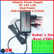 Real Power Power Power Supply Adapter 12V 1.5A 12VDC DC12V 12V 1.5 Ampere CCTV DVR Wifi Router