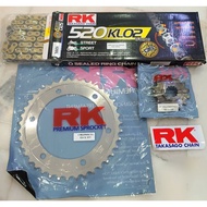 CBR250RR 21 RK SPROCKET SET (FRONT SPOKET + REAR SPOKET + RK 520 O-Ring CHAIN (NORMAL/GOLD)