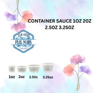 Round Sauce Container 1oz 2oz 2.5oz 3.25oz / Pastry Pro / Food Container / Bekas Sos
