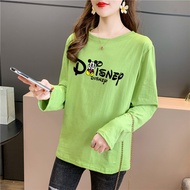 [TSHIRTWOMEN] Baju T Shirt Perempuan Lengan Panjang T-shirt Mickey Mouse Plus Size Long Sleeve Blouse Clothes