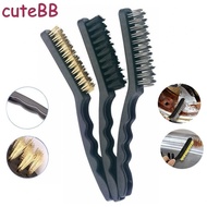 NEW>>Compact Wire Brush Set for Home Garden and Workshops Brass Nylon & Steel Brushes