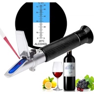 Refractometer measures alcohol from 0-80%, Measures Alcohol Level 0-80%