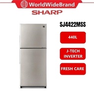 Sharp SJ4422MSS 440L J-Tech Inverter Refrigerator 2 Door Fridge