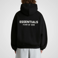 New เสื้อฮู้ด Essentials Fear Of God Fleece Hoodie Black (FW24)