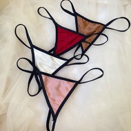 [PRODUCT NAME REDUCED] CK050 Solid color silk sexy thong underwear - KELLY WANG
