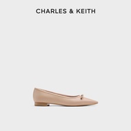 CHARLES&KEITH Flat Shoes New CK1-70381169 รองเท้าบัลเล่ต์หัวแหลมแบบแบน Black 37