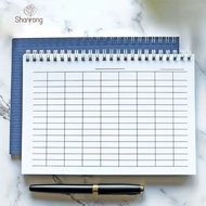 SHANRONG Spiral Bound Notebook, Sturdy Cover Universal Line Pages Financial Record Book, Blank Grid 