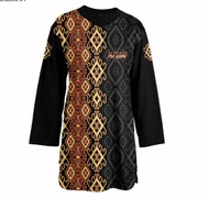MUSLIMAH Sublimation Print Blouse, Couple Set, Microfiber, DryFit,  Borneo Sarawak Design Pua Kumbu 