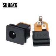 10PCS DC Power Socket DC-015 Jack 5.5X2.5MM Square Panel Mounting 5.5X2.1MM 5.5*2.1 mm DC Socket Con
