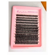 False Eyelashes 100D, Eyelash Cluster 10-18mm C/D Roll, 168-300 Pieces Imitation Mink DIY Eyelashes 