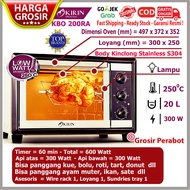 Kirin KBO-200RAB Oven Listrik Low Watt 300 Watt + Lampu + Pemangang Ayam